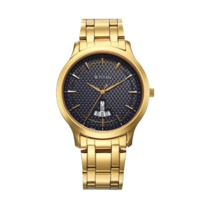 Titan Karishma 1825YM13 Black Dial Stainless Steel Strap Analog Men Watch